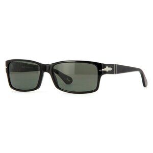 New PERSOL Black Rectangle PO2803S 95/58 Sunglasses Women